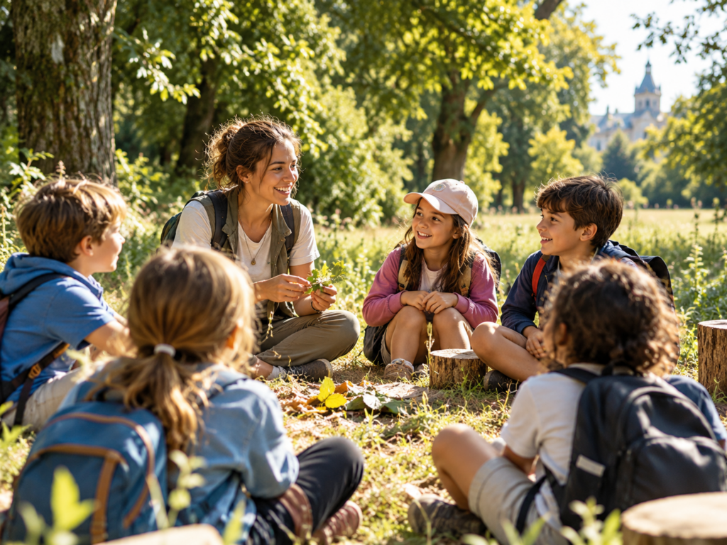 classe nature au cœur de la forêt